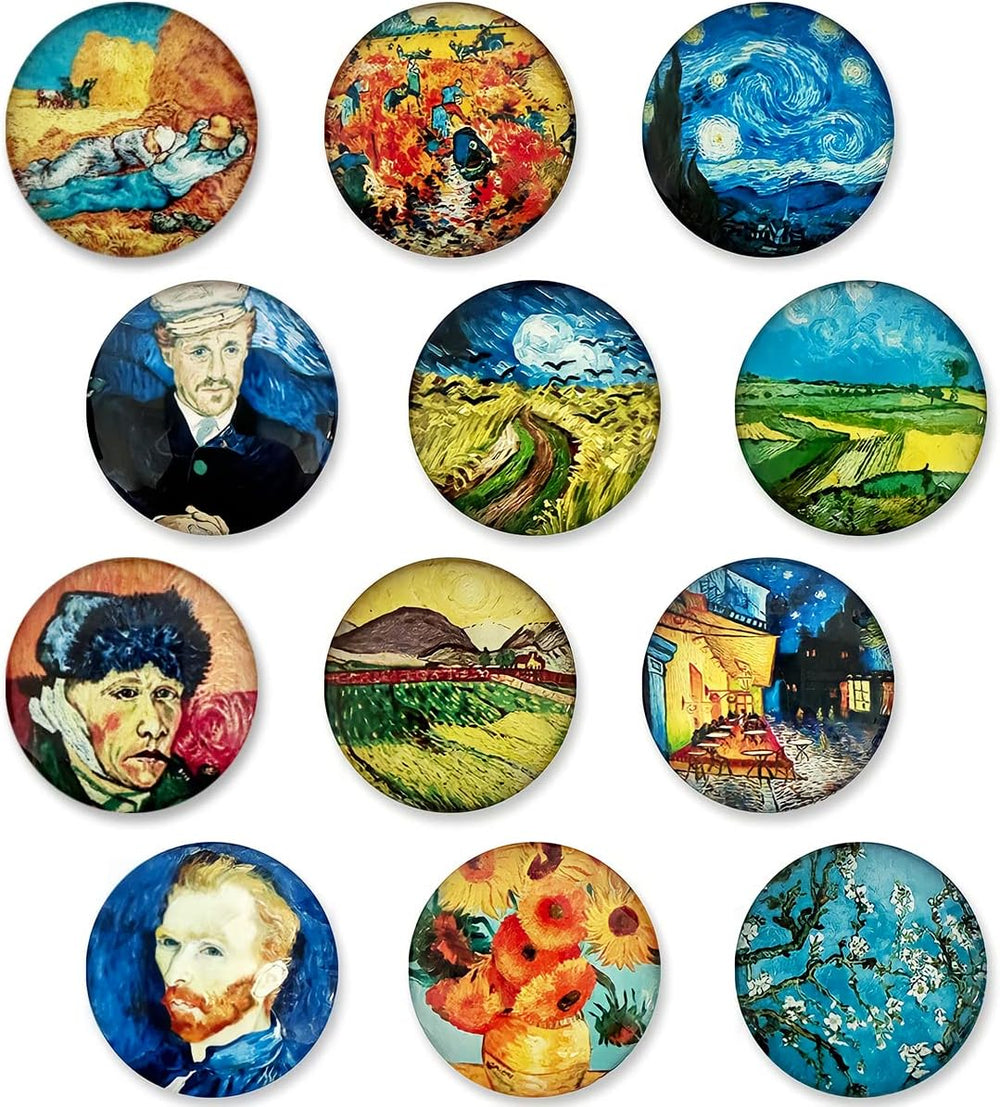 Famous Painting Magnets Crystal Glass Magnets (set of 12) – allydrew